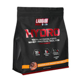 Labrada Hydro 100% hydrolyzed whey protein isolate, chocolate peanut butter flavor, 30g protein per serving.